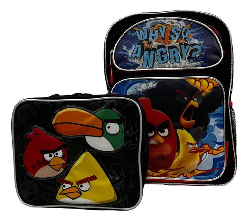 Mochila Angry Birds Con Lonchera Llantitas Primaria