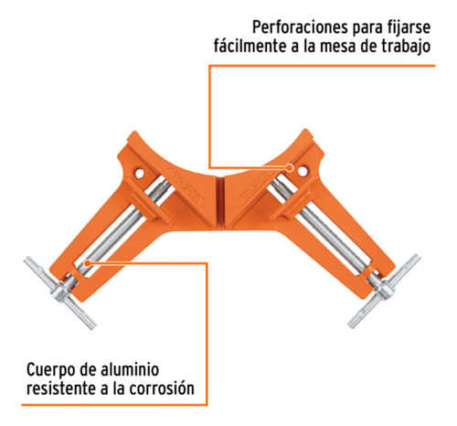 Prensa Esquinera Profesional Carpintero 2 Unidades Truper