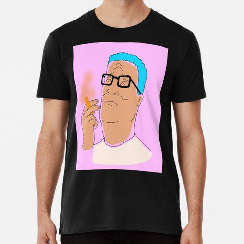 Remera Hank Hill Smokin_ Un Cheeto Puff Algodon Premium