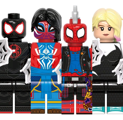 Across Spider-verse/ Hobbie-pavitr-miles- Gwen/set De Legos.