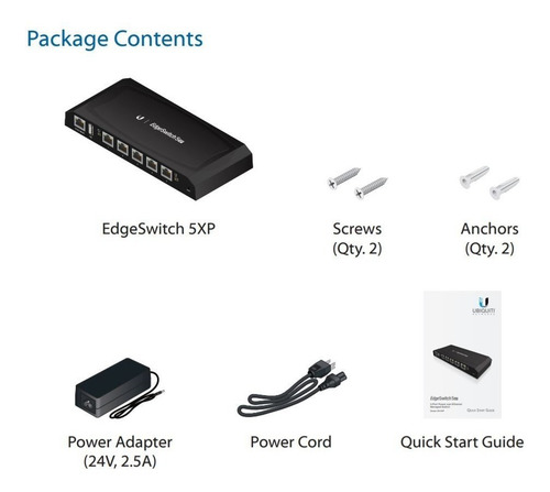 Switch Poe Gigabit Ethernet 5 Ptos P/equipos Ubiquiti Es-5xp