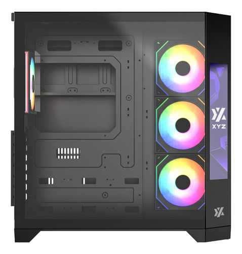 Gabnete Gamer Xyz Neutron Black 4fans A-rgb 120mm Controlador Dual Chamber Con Pantalla Led 9 pulgadas