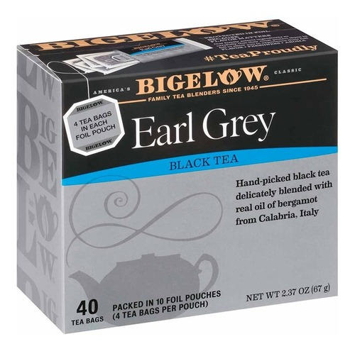 Te Bigelow Earl Grey Black Tea 40 Bolsitas (67gr