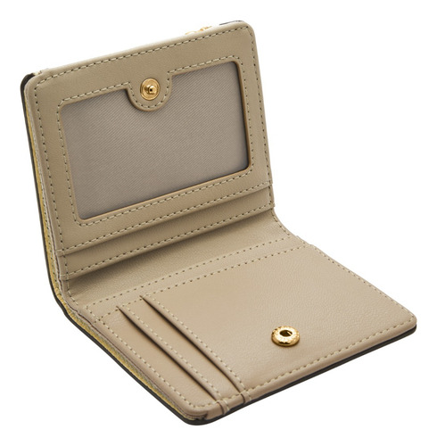 Cartera Plegable Mujer Fossil Logan De Piel Amarillo
