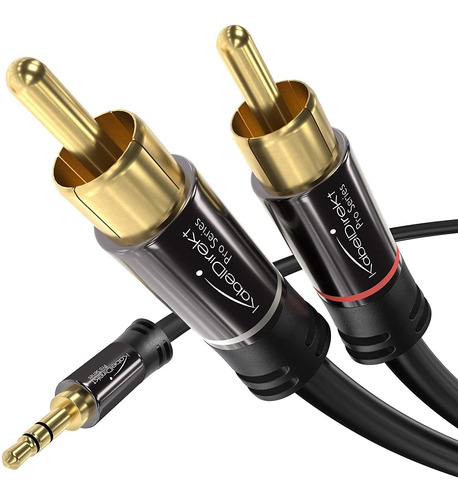 Cable Divisor De Aux 3.5mm A 2 Rca Kabeldirekt De 6 Pies