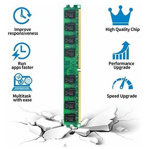 Memoria Motoeagle Pc2-6400 4x2gb Ddr2 800 Udimm Ram -verde