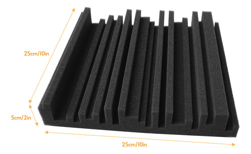 6 Paneles De Sonido De Espuma De Estudio De Alta Densidad De