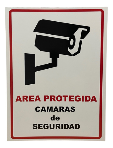 Sticker Vinilo Adhesivo Area Protegida Camaras Seguridad
