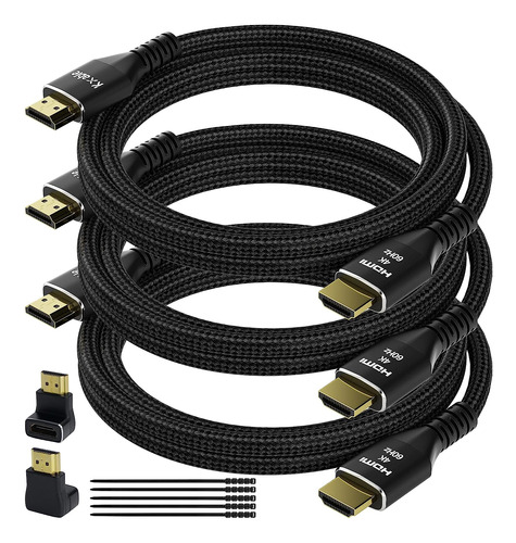 4k Hdmi Cable 25 Feet (3 Pack), Ultra Hd Hdmi 2.0 Cable, ...