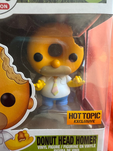 Funko Pop Homero Dona 1033 Donut Head The Simpsons Hot Topic (Usado)