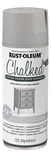 Pintura Spray Chalked Mate Gris Envejecido 354ml Rustoleum