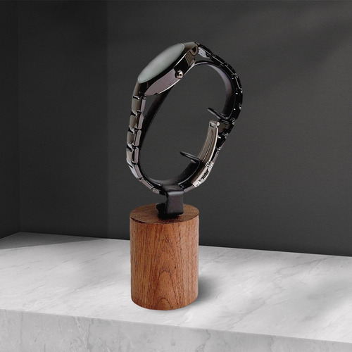 Base De Madera Del Soporte De La Exhibición Del Reloj De