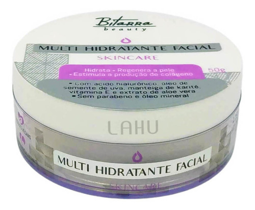 Imagem 4 de 8 de Creme Hidratante Bitarra Skin Care Com Ácido Hialurônico