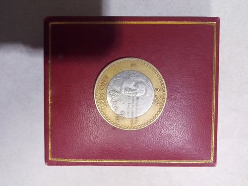 Moneda Conmemorativa De 20 Pesos Octavio Paz Con Firma