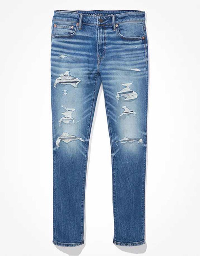 Jean American Eagle Roto Con Parches