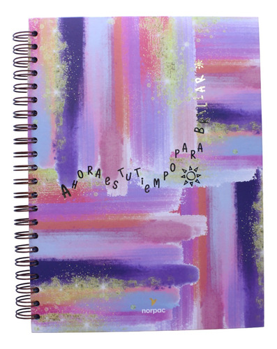 Cuaderno Mixto Removible A4 Norpac Pintura Pastel Rayas Liso