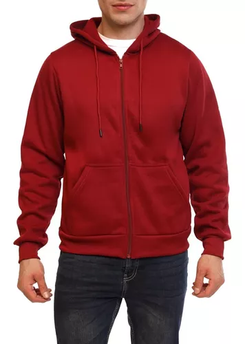 Sudadera Roja Con Cierre Y Capucha