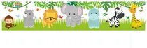 Comprar Cenefas Infantiles Animales Salvajes - 5 De 1mx20cm 