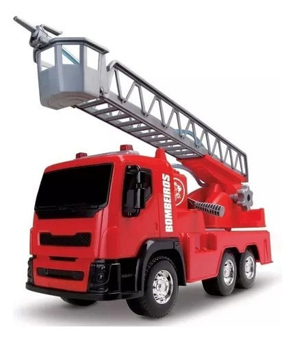 Brinquedo Caminhão De Bombeiro Com Escada Lança Água Meninos
