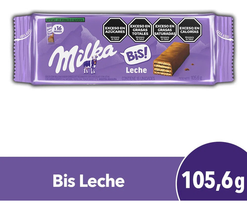 Oblea Milka De Chocolate Con Leche Oblea Bis X 16