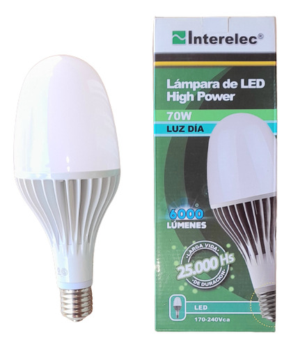 Lampara De Led High Power 70w Luz Dia Interelec