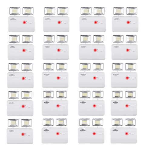Kit 20 Luminária Luz De Emergência Blumenau 2200 Lumens Led