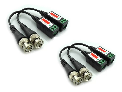 Kit De 2pares Video Balun Pasivo Wireplus Hdcámarasseguridad