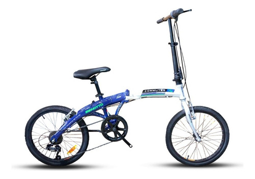 Bicicleta Jafi Plegable Benotto Aluminio 7v Aro 20 Color Azul