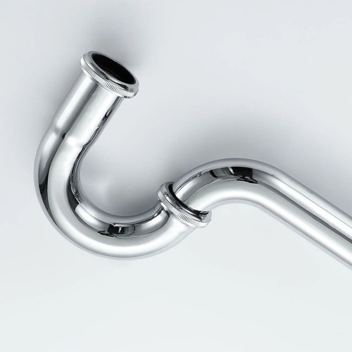 Sifon Descarga Lavatorio Baño Metalico Rigido Extens 1 1/4 Color Cromado