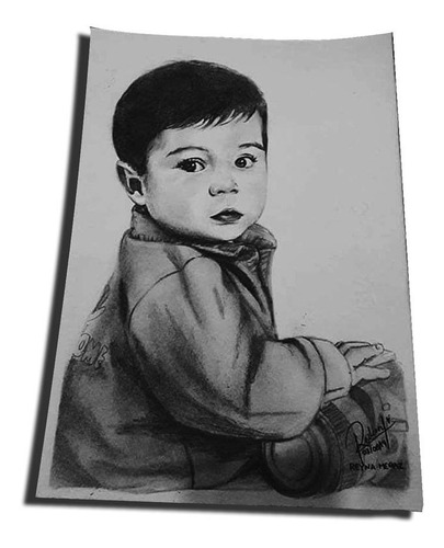 Retrato Personalizado A Lapiz O Acuarela 25x35 1 O 2 Rostros