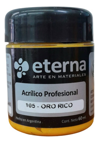 Acrílico Profesional Eterna X60ml Grupo 3 Metalizados - Fluo