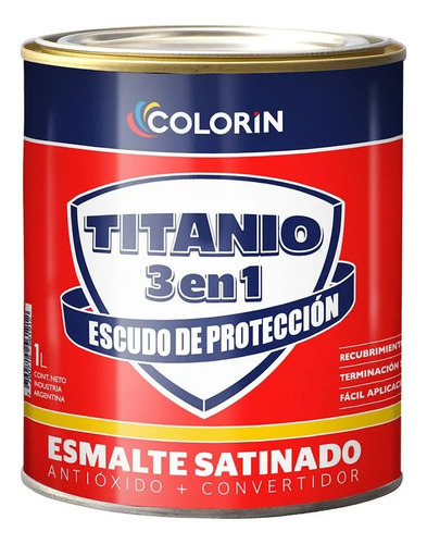 Esmalte Sintetico Titanio Blanco Satinado Colorin  X 4 Litro