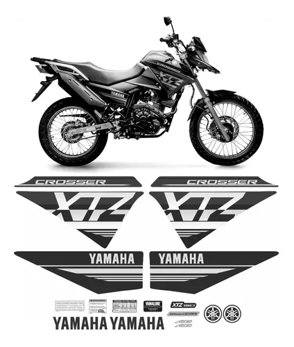 Kit Adesivos Faixa Moto Yamaha Xtz Crosser 150 2022 Emblema