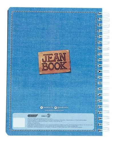 Cuaderno Norma Jean Book Cuadro Chico 100 Hojas 28x21 Azul
