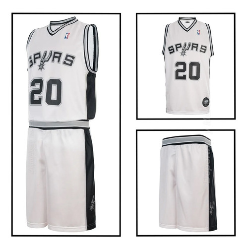 Conjunto Basquet Spurs S Antonio Nba Camiseta Short 