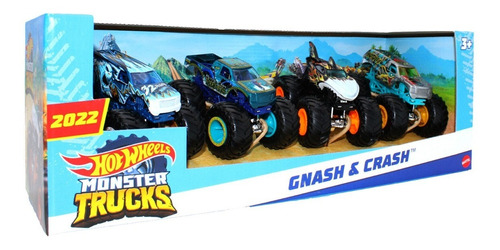 Monster Trucks Set De 4 - Gnash & Crash - Hot Wheels