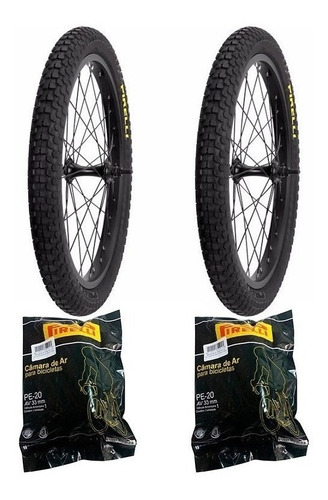 Par Pneu Pirelli Scorpion Bmx Aro 20 X 2.125 +2 Câmara Balão