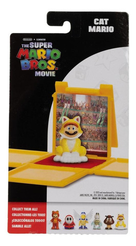 Super Mario Bros Movie - Cat Mario Mini Figura Con Bloque