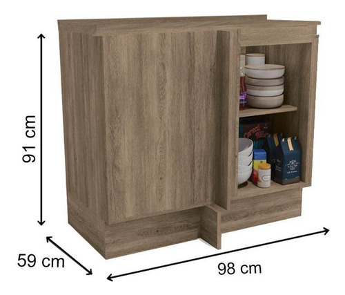 Gabinete De Cozinha Modulado Canto Reto Maxxi G748 1 Porta
