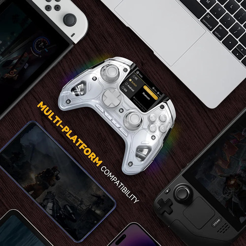 Gamepad Manba Joystick One Com Display - Controle Para Jogos Branco