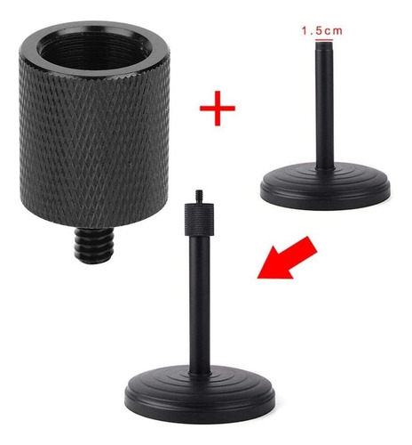 Adaptador Convertidor Tornillo Rosca 1/4 (macho) 5/8 (hembra