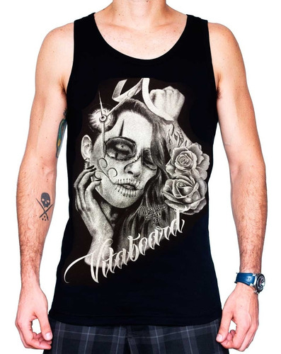 Camiseta Regata Vitaboard Catrina Robinho Dee Preta