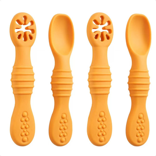 Cuchara Para Bebés 2 En 1 De Silicona Blanda Sin Bpa