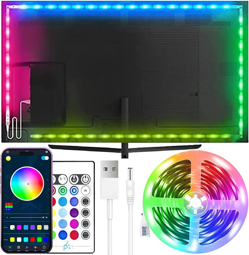 Tira Led Argb Audiorritmica Pixel Rgb Efecto Rainbow Pc 2811