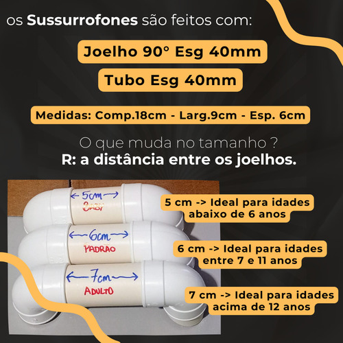 Kit Com 30 - Whisper Phone - Sussurrofone - Branco