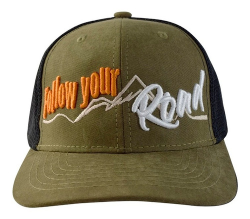 Gorra Wallis Follow Your Road Verde/negro Ajustador Snapback