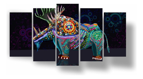 Set De 5 Cuadros Decorativos Alebrije 03 (a)