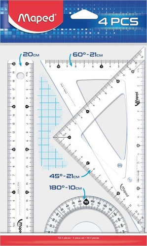 Kit Geométrico Eco 4 Piezas De 20cmts (x3 Unid.) Maped