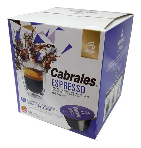 Pack X6 Cajas A Eleccion Cafe Capsulas Cabrales Dolce Gusto