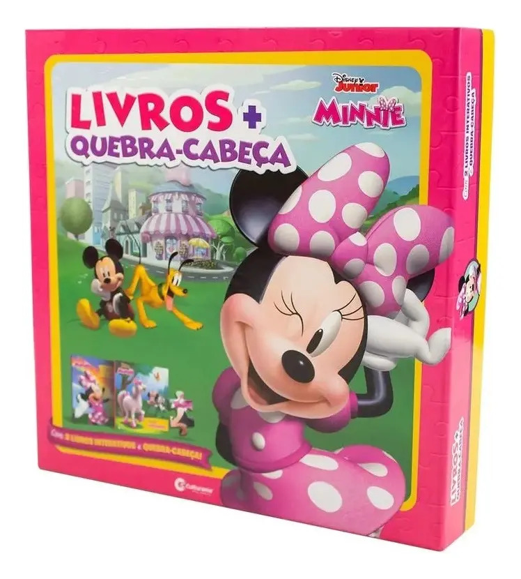 Box livros e quebra-cabeça - Minnie - (Traducido(es) por) Culturama - Culturama